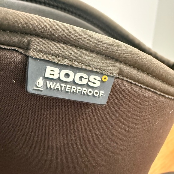 BOGS Waterproof Tall Boots Women's Dark Brown Size 8 Neoprene Rubber - Picture 7 of 8